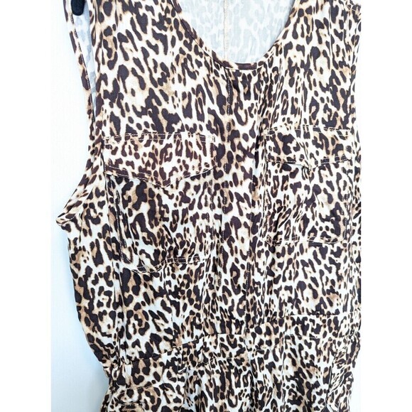 Banana Republic Brown Leopard Print Romper Women's 14 - Picture 9 of 13